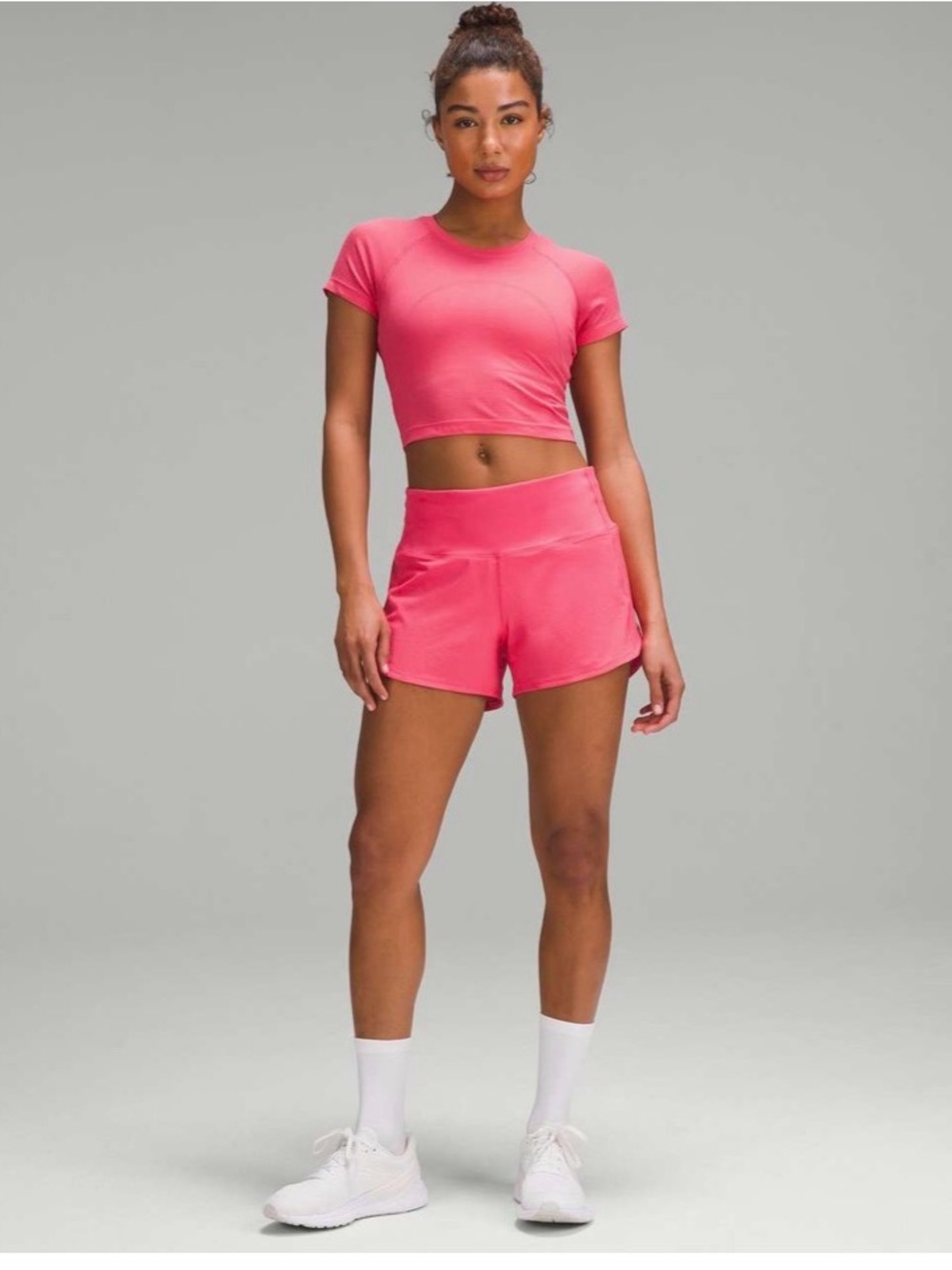 lululemon Glaze Pink High-Rise Speed Up Shorts 4”